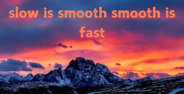 Slow Is Smooth, Smooth Is Fast: The Power of Steady Progress